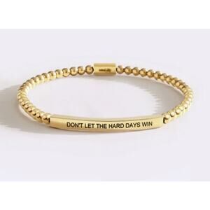 Mint & Lilly Don't Let The Hard Days Win Beaded Inspire Bracelet*18K